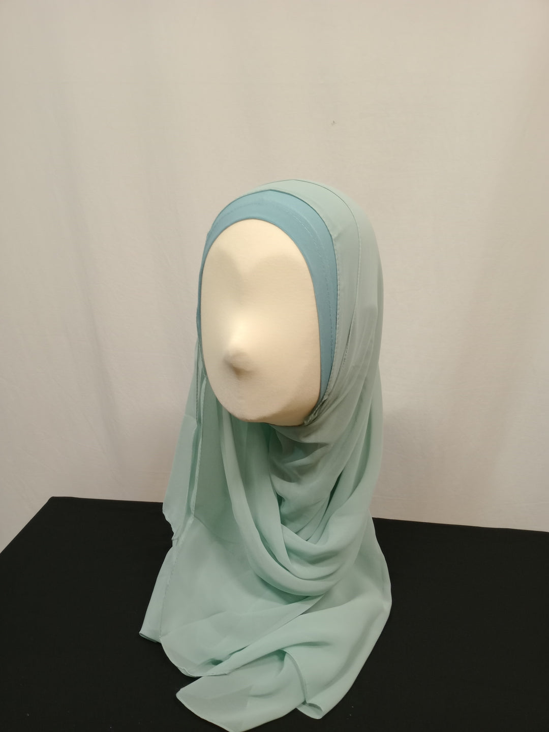 Chiffon+ cuffia verde acqua