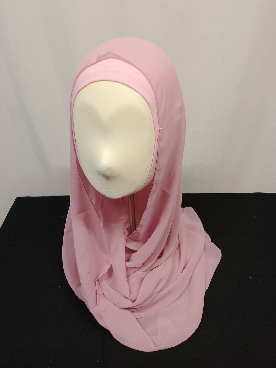 Chiffon+ cuffia rosa chiaro