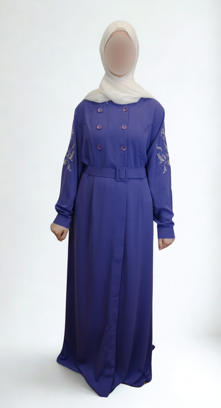 vestito lungo viola estivo