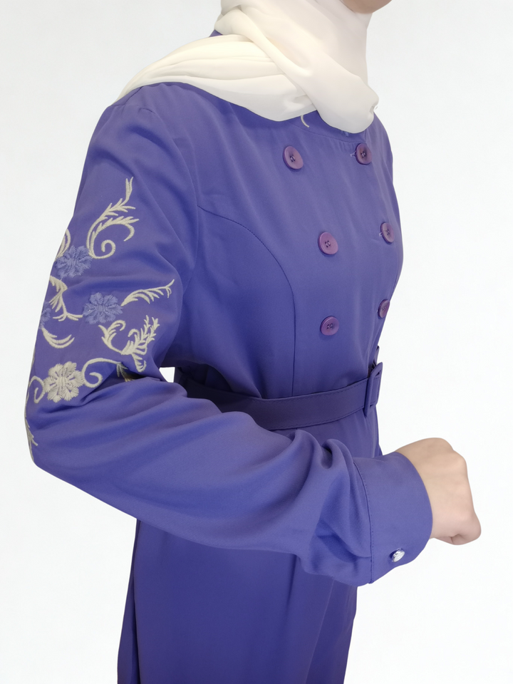 vestito lungo viola estivo